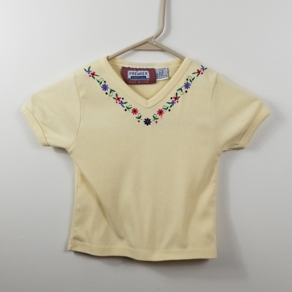 Premier Girls Yellow Top Size 4/5